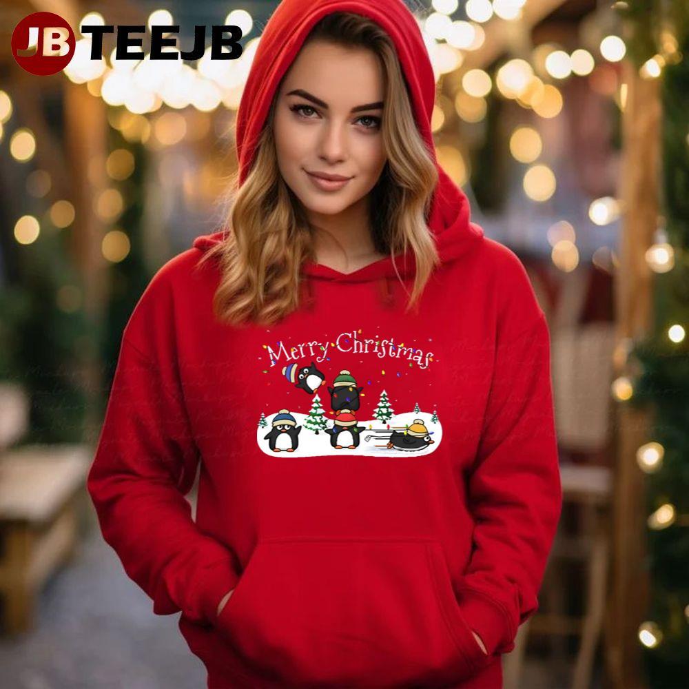 Christmas Penguins TeeJB Unisex Hoodie