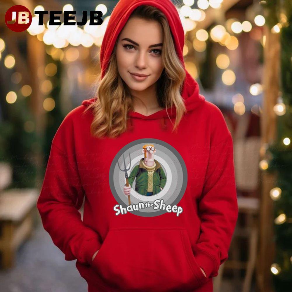 Circle Style Shaun The Sheep The Fight Before Christmas 2021 TeeJB Unisex Hoodie