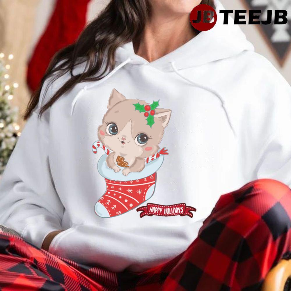 Cute Cat Christmas TeeJB Unisex Hoodie