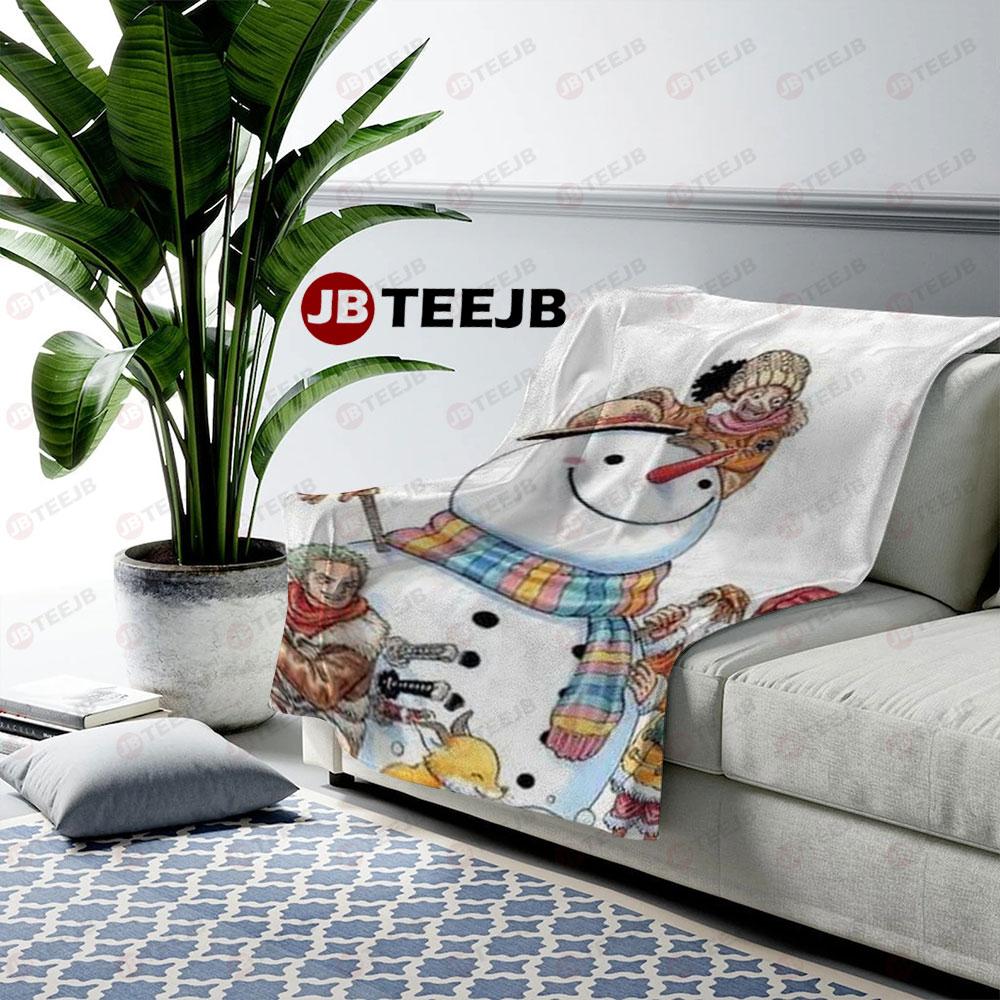 Cute One Piece Manga Christmas 2 US Cozy Blanket