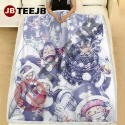 Cute One Piece Manga Christmas 4 Blanket