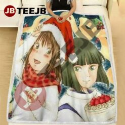 Cute Spirited Away Ghibli Studio Christmas 2 Blanket