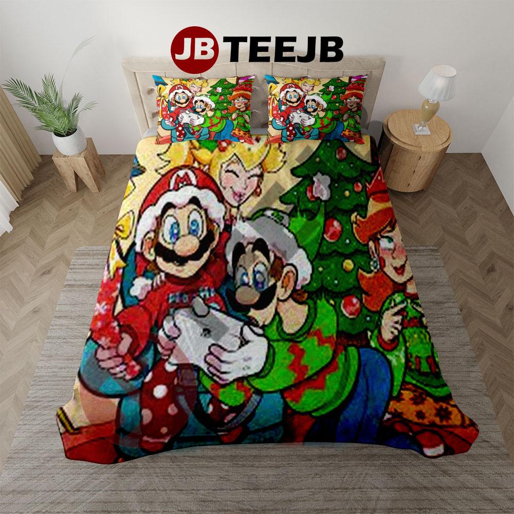Cute Super Mario Christmas 1 Bedding Set