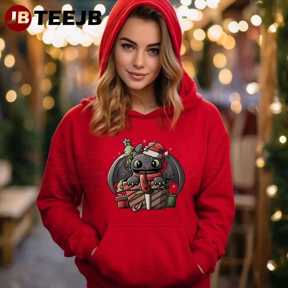 Cute Toothless Dragon Christmas Light TeeJB Unisex Hoodie