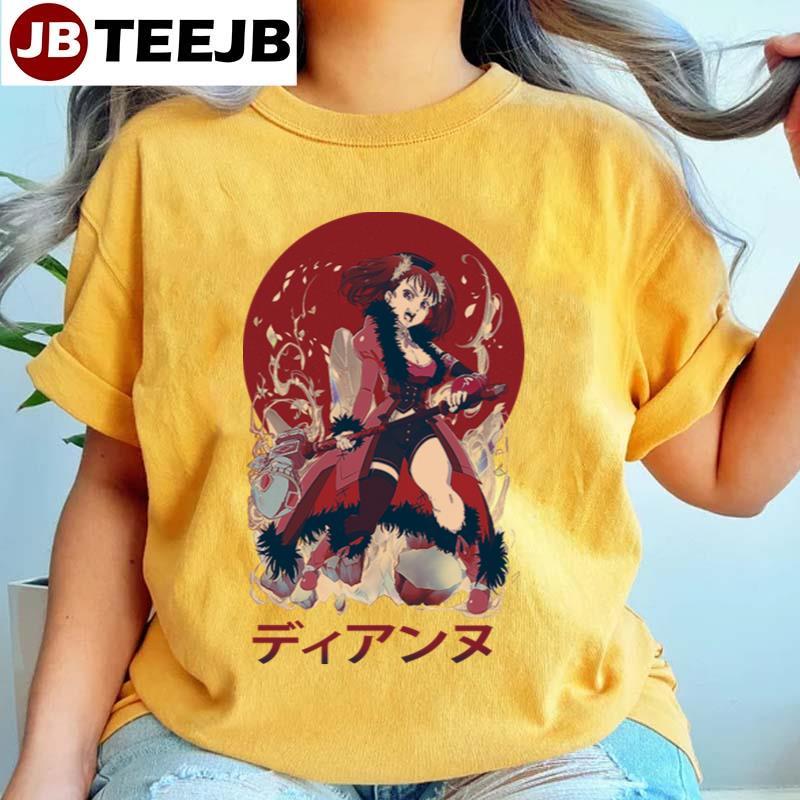 Diane Red Deadly Seven Sins Nanatsu No Taizai Anime Manga TeeJB Unisex T-Shirt