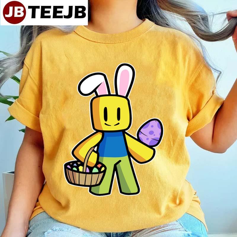 Easter Gaming Noob With Bunny Roblox TeeJB Unisex T-Shirt