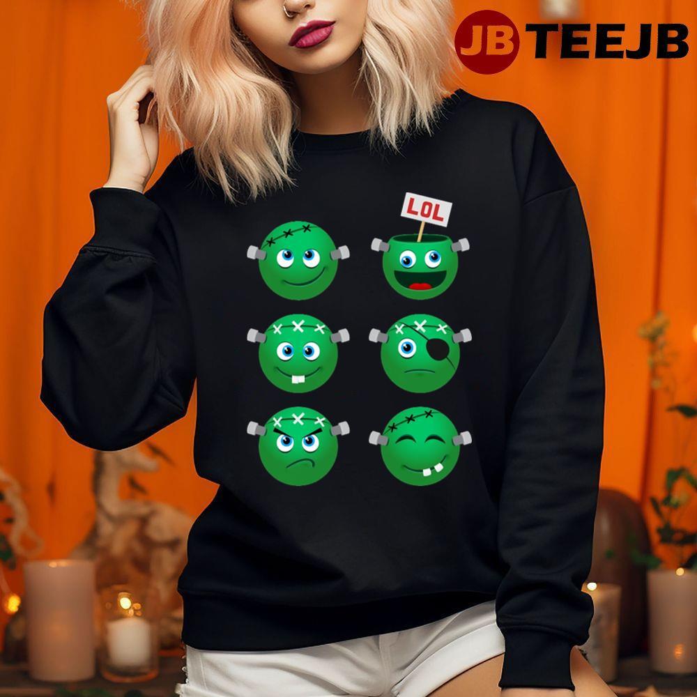 Emoji Spooky Frankenstein Halloween TeeJB Unisex T-Shirt