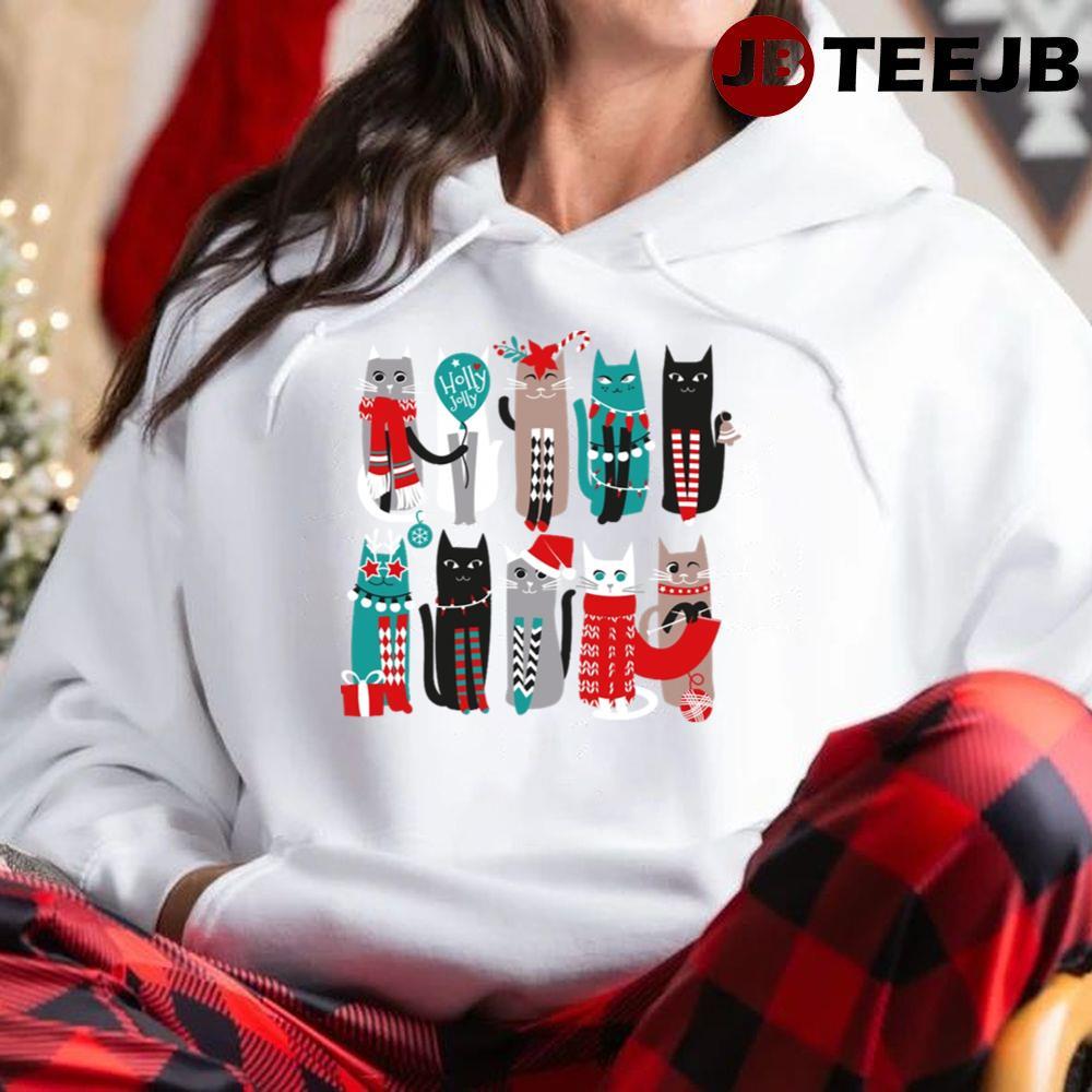 Feline Cats Christmas TeeJB Unisex Hoodie