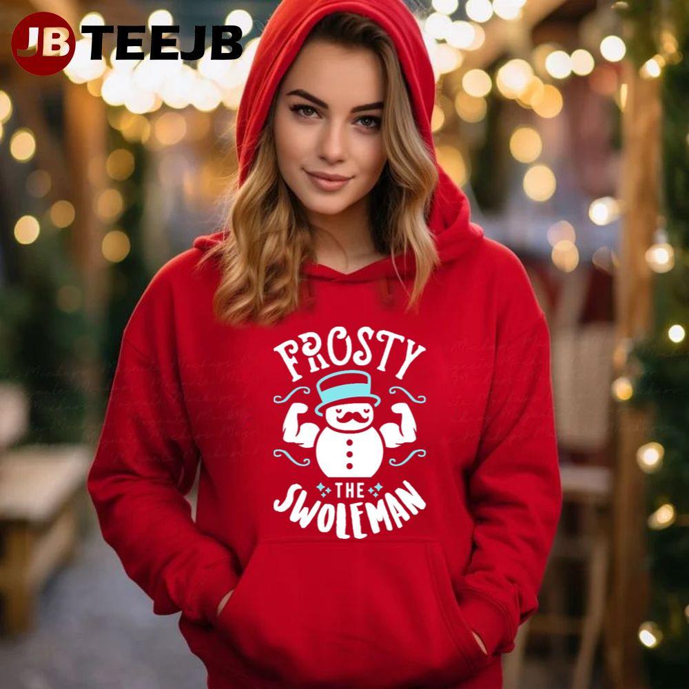 Funny Christmas Gym Fitness Frosty The Snowman TeeJB Unisex Hoodie