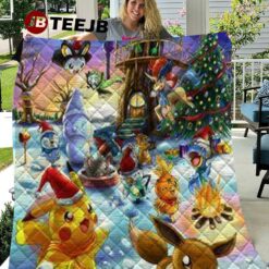 Funny Pokémon Christmas 01 Quilt