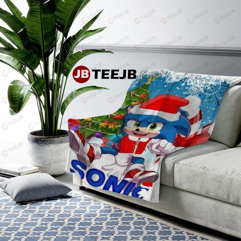 Funny Sonic The Hedgehog Christmas 5 US Cozy Blanket