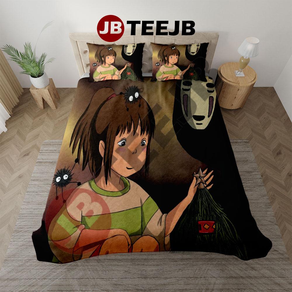 Funny Spirited Away Ghibli Studio Christmas Bedding Set