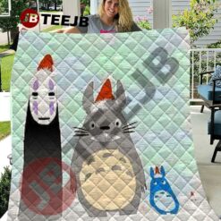 Funny Totoro Ghibli Studio Christmas 6 Quilt