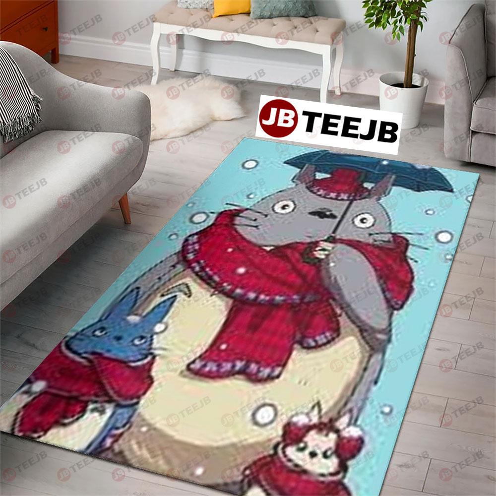 Funny Totoro Ghibli Studio Christmas 8 Rug