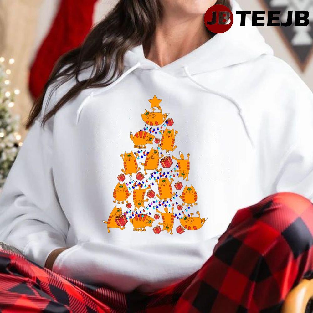 Funny Yellow Cats Christmas TeeJB Unisex Hoodie