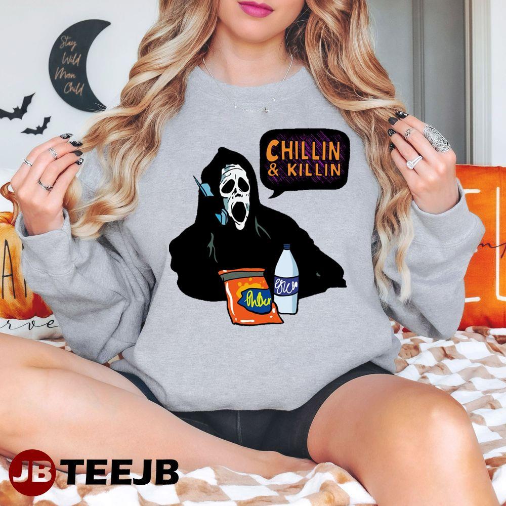 Halloween Chillin And Killin Ghostface TeeJB Unisex T-Shirt