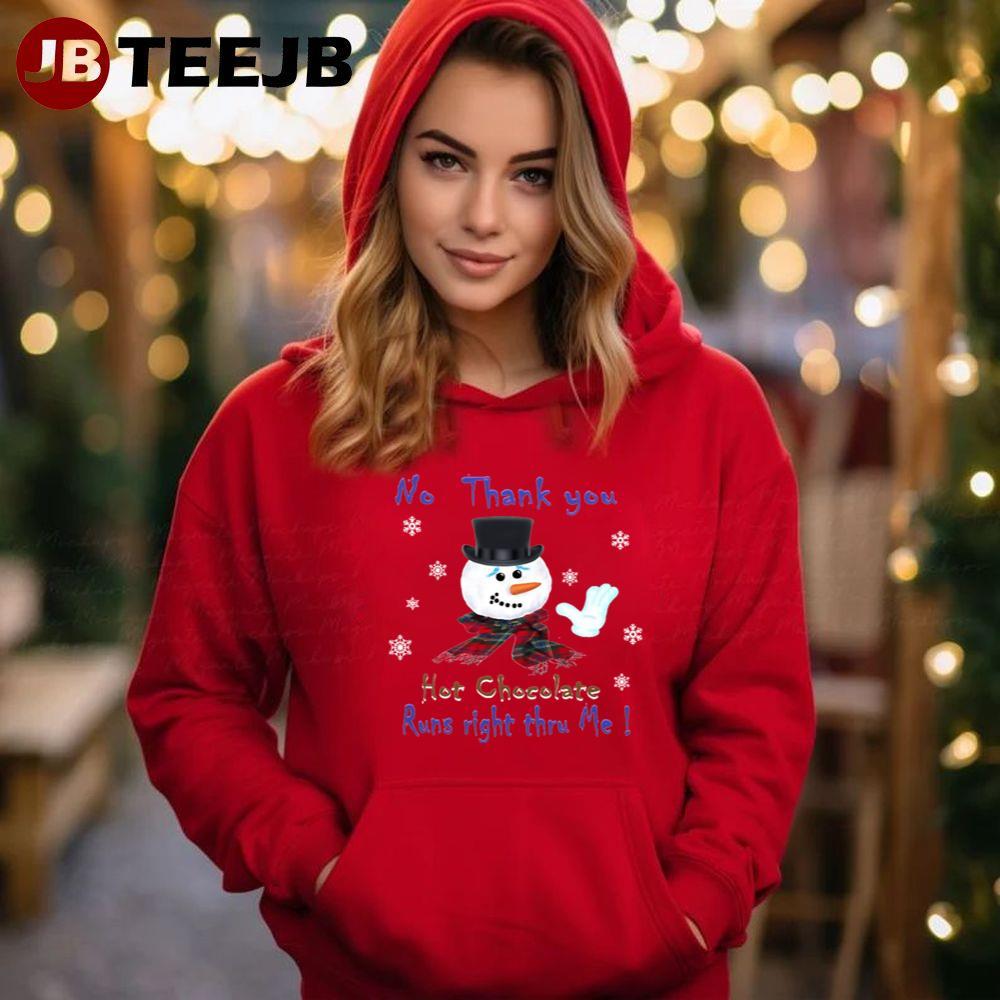 Hot Chocolate Frosty The Snowman Christmas TeeJB Unisex Hoodie