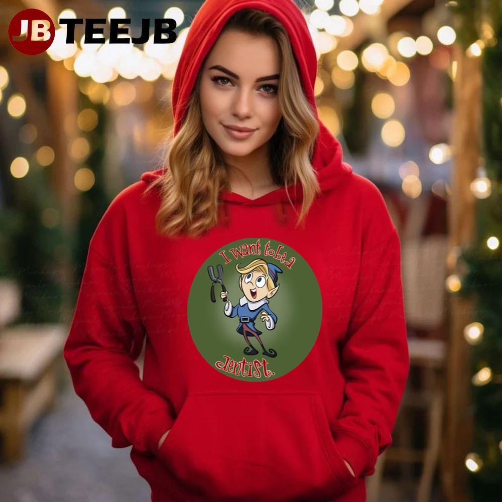 I Want To Be A Dentist Rudolph The Red Nosed Reindeer Christmas TeeJB Unisex Hoodie