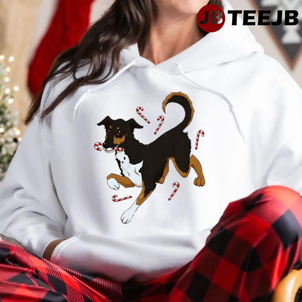 Indy Candy Cane Christmas TeeJB Unisex Hoodie