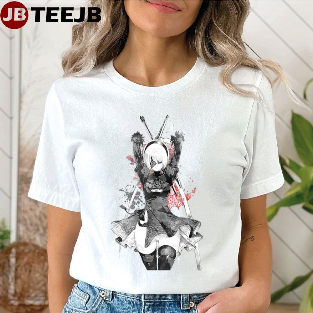 Ink 2b  Nier Automata  Anime Manga TeeJB Unisex T-Shirt