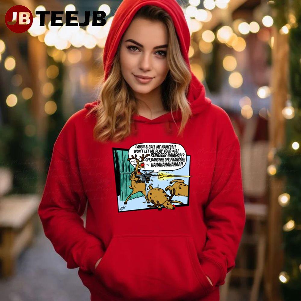 Loses It Rudolph The Red Nosed Reindeer Christmas TeeJB Unisex Hoodie