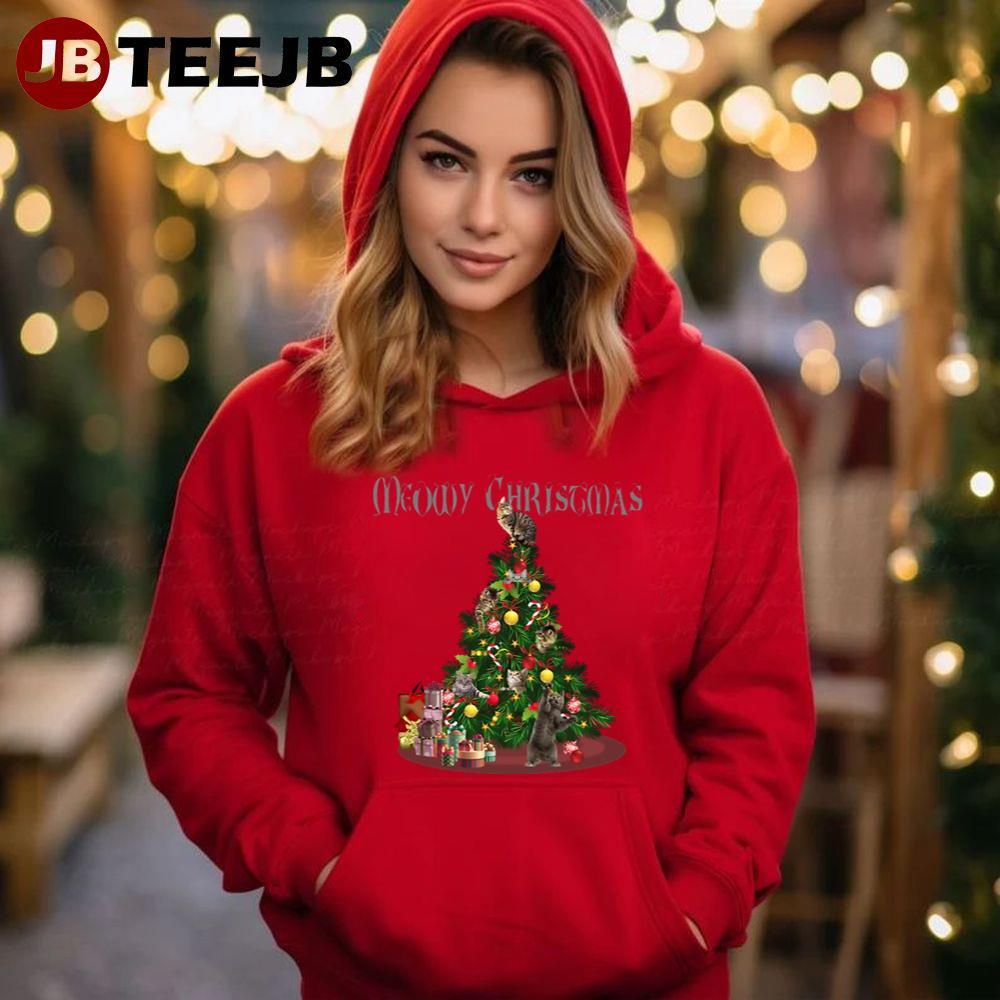 Meowy Christmas Tree TeeJB Unisex Hoodie