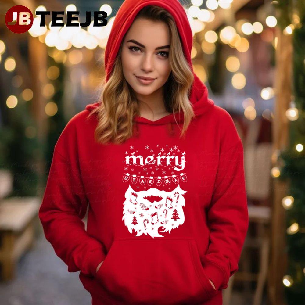 Merry Beardmas Beard Christmas TeeJB Unisex Hoodie