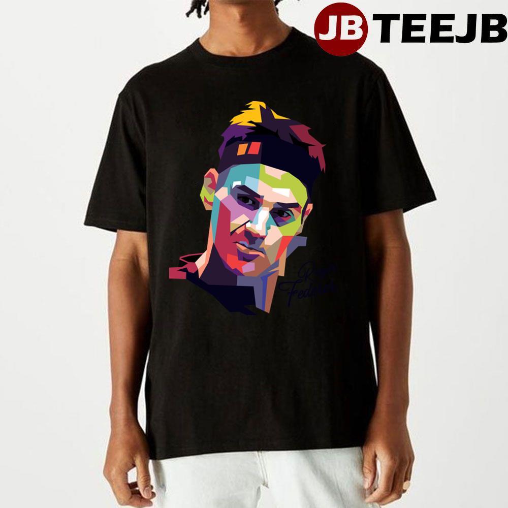 Pop Art Portrait Roger Federer TeeJB Unisex T-Shirt