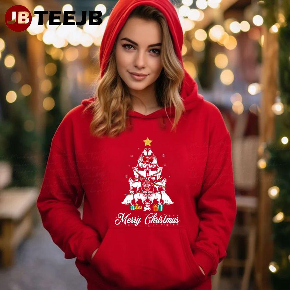 Pug Tree Christmas TeeJB Unisex Hoodie