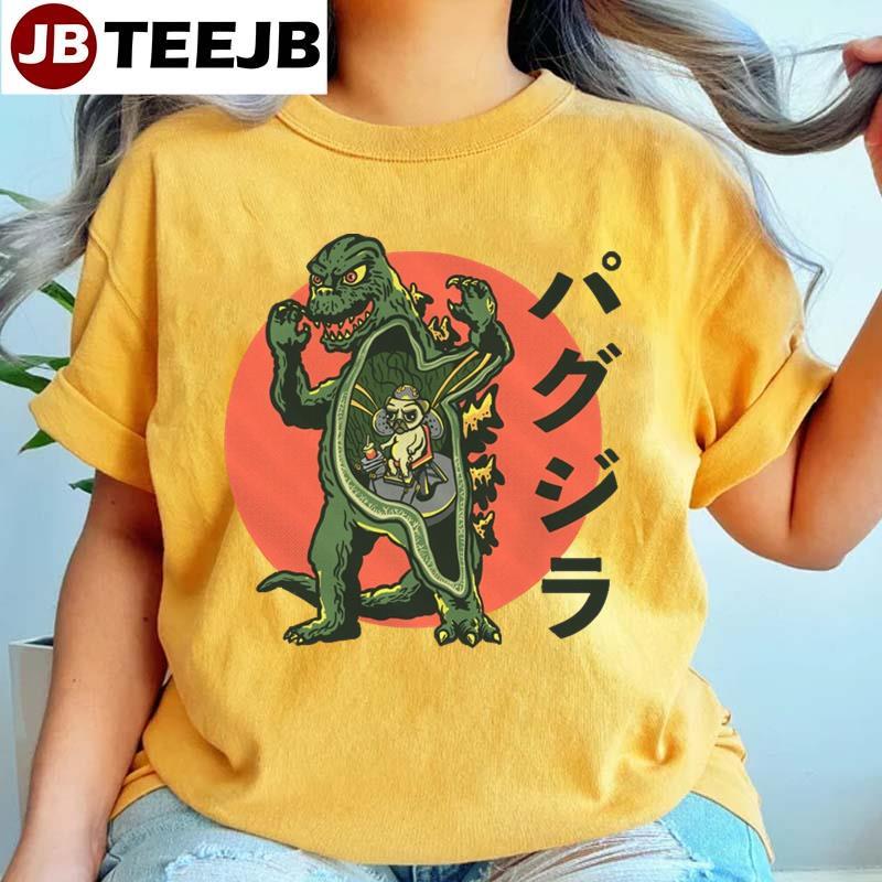 Pugzilla Kaiju Anime Manga TeeJB Unisex T-Shirt