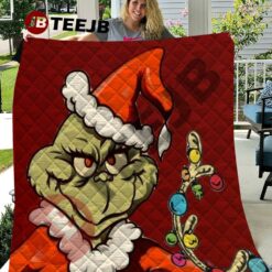 Red Art Max And Grinch Quilt