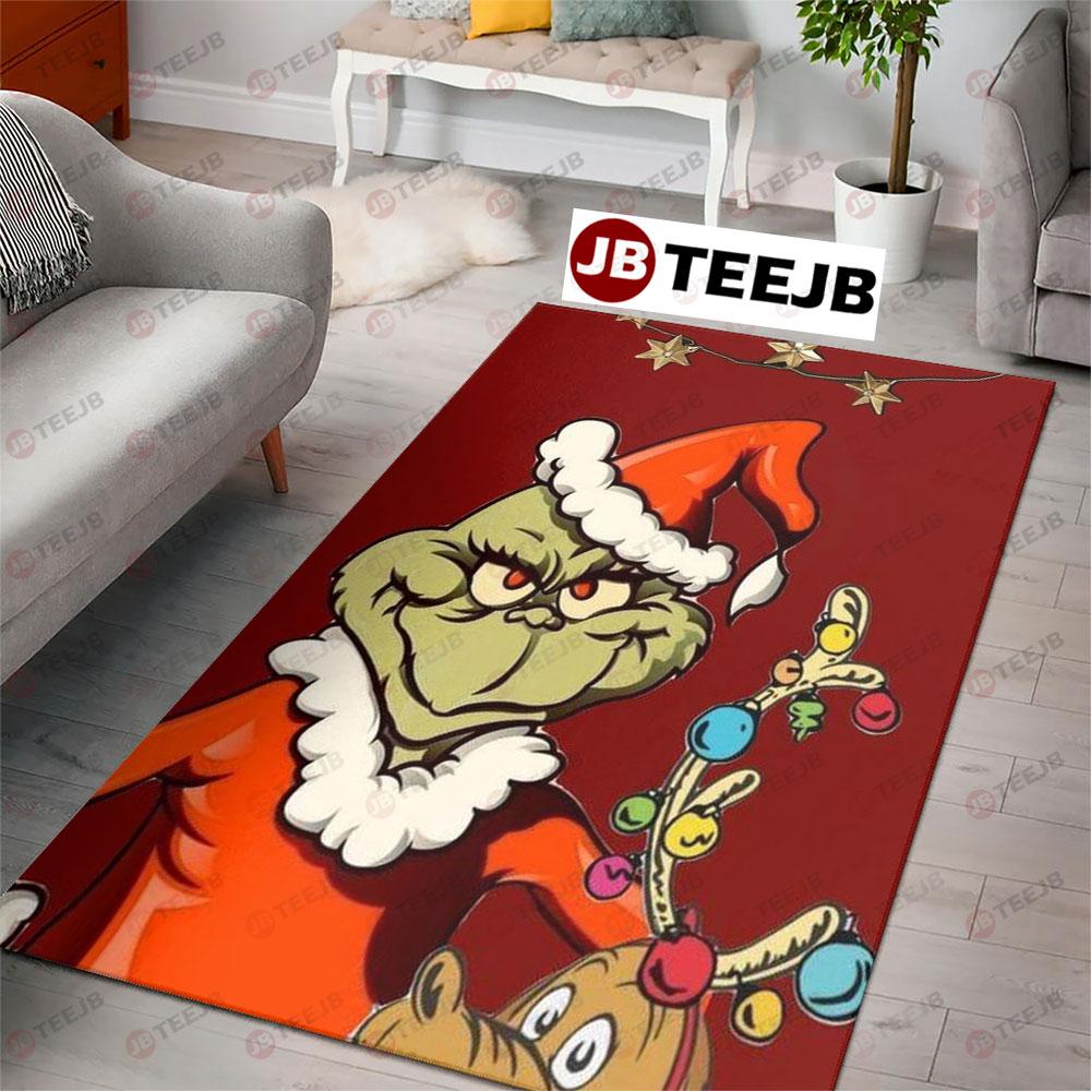 Red Art Max And Grinch Rug