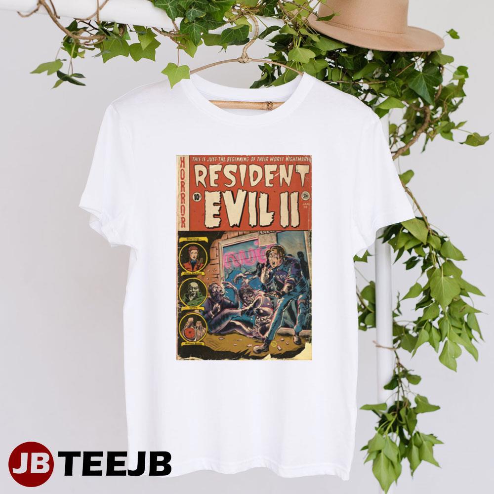 Retro Art Comic Book Cover Resident Evil TeeJB Unisex T-Shirt