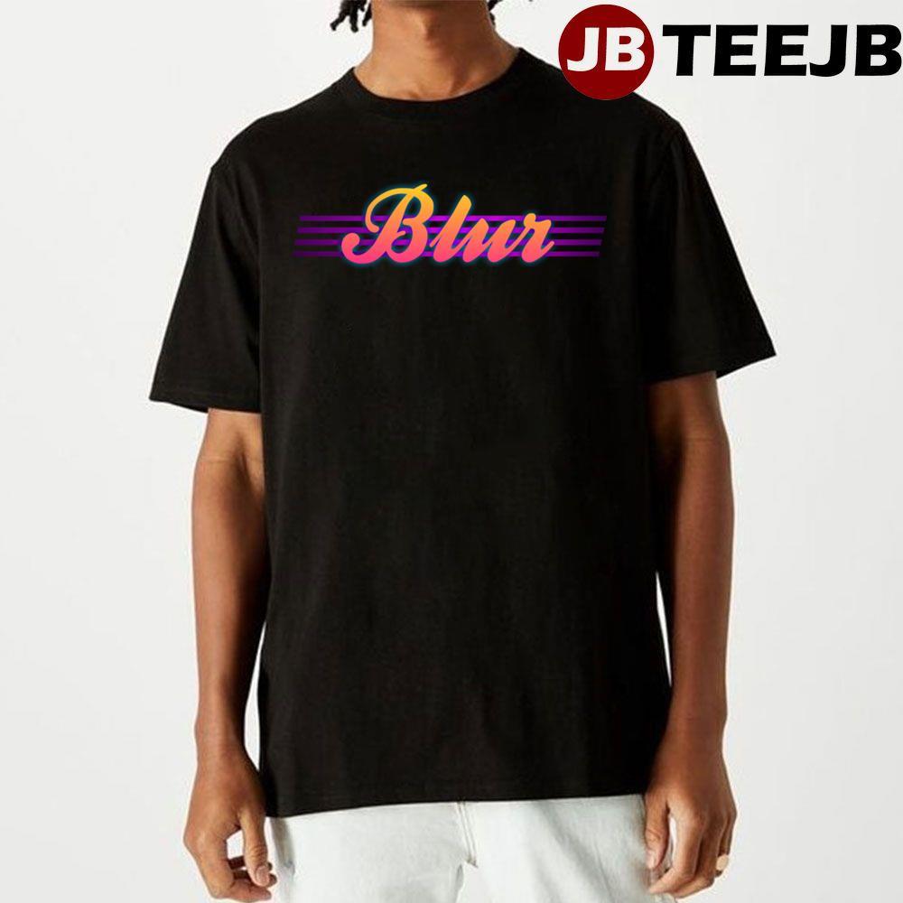 Retro Line With Fan Design Text Blur TeeJB Unisex T-Shirt