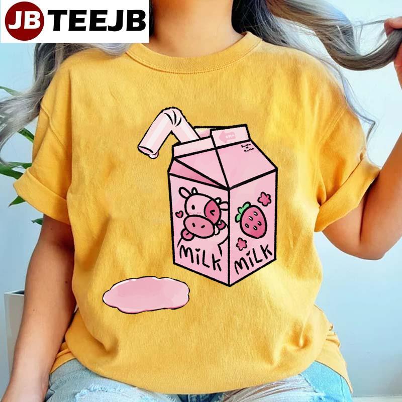 Straw Berry Milk TeeJB Unisex T-Shirt