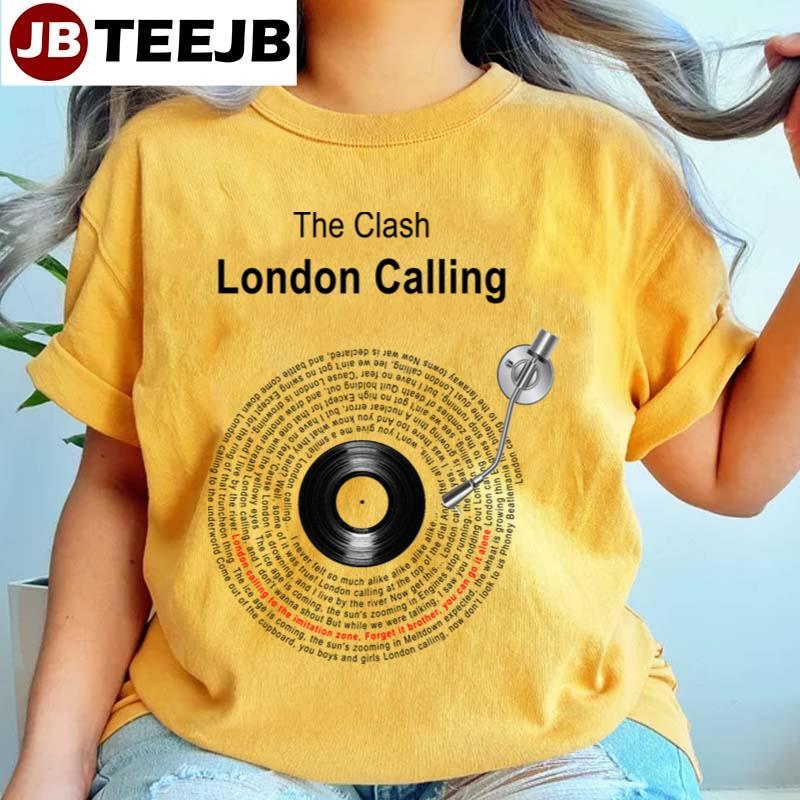 The Clash London Calling Lyrics Illustrations TeeJB Unisex T-Shirt