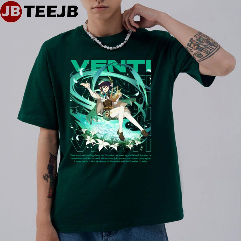 Venti Genshin Impact Anime Manga TeeJB Unisex T-Shirt