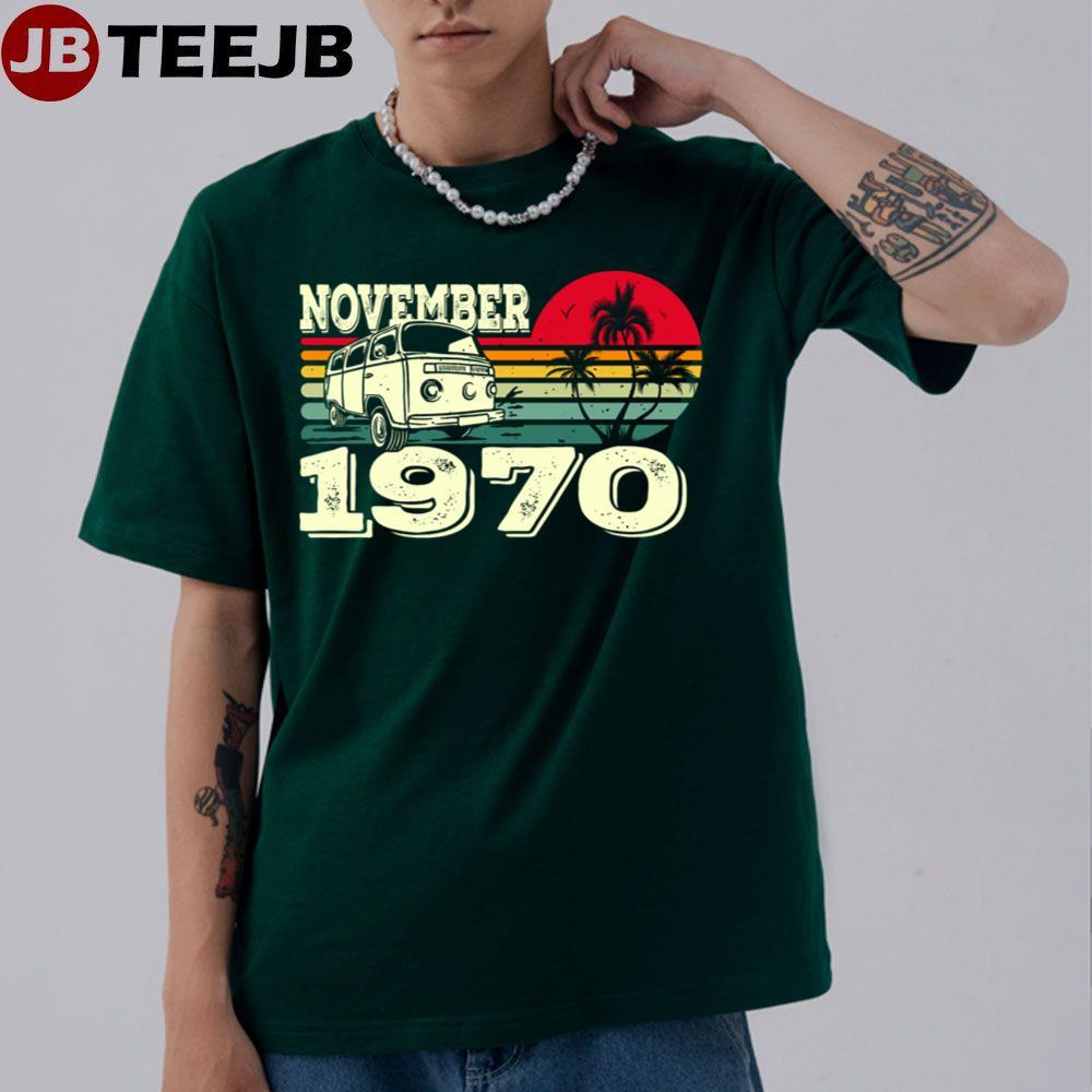 Vintage 70’s Caravan Sunset November 1970 TeeJB Unisex T-Shirt