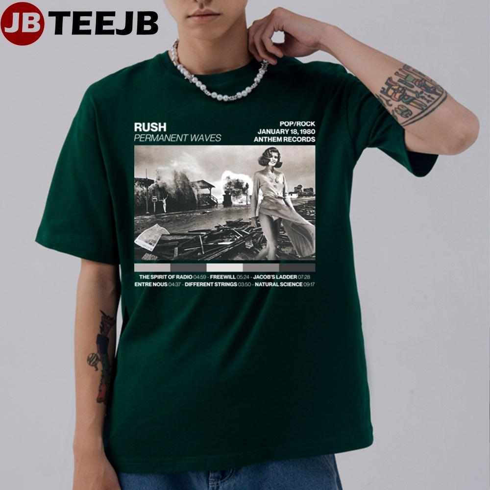 Vintage Art Rush Band Permanent Waves TeeJB Unisex T-Shirt