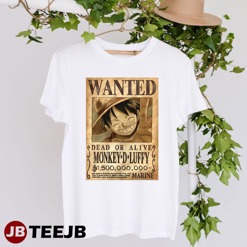 Vintage Wanted Monkey D Luffy One Piece TeeJB Unisex T-Shirt