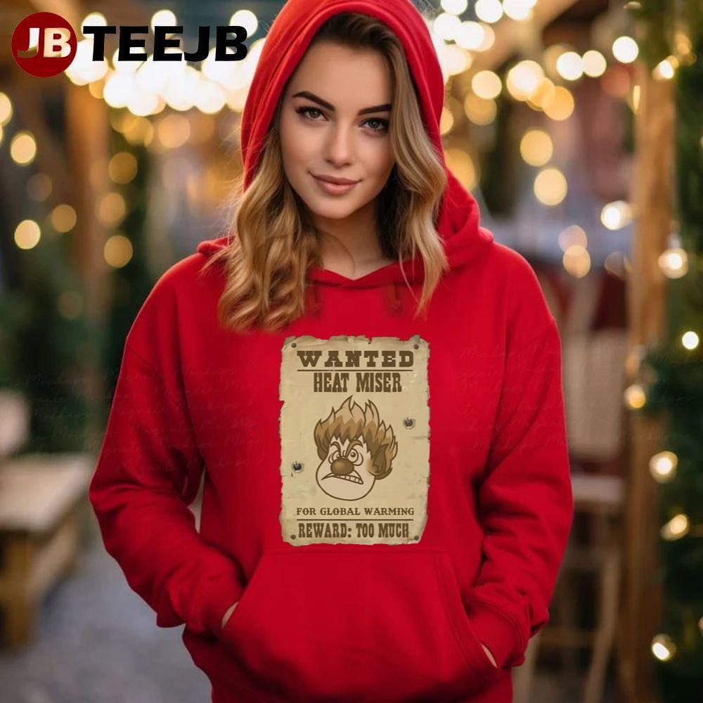 Wanted For Global Warming The Year Without A Santa Claus Christmas TeeJB Unisex Hoodie