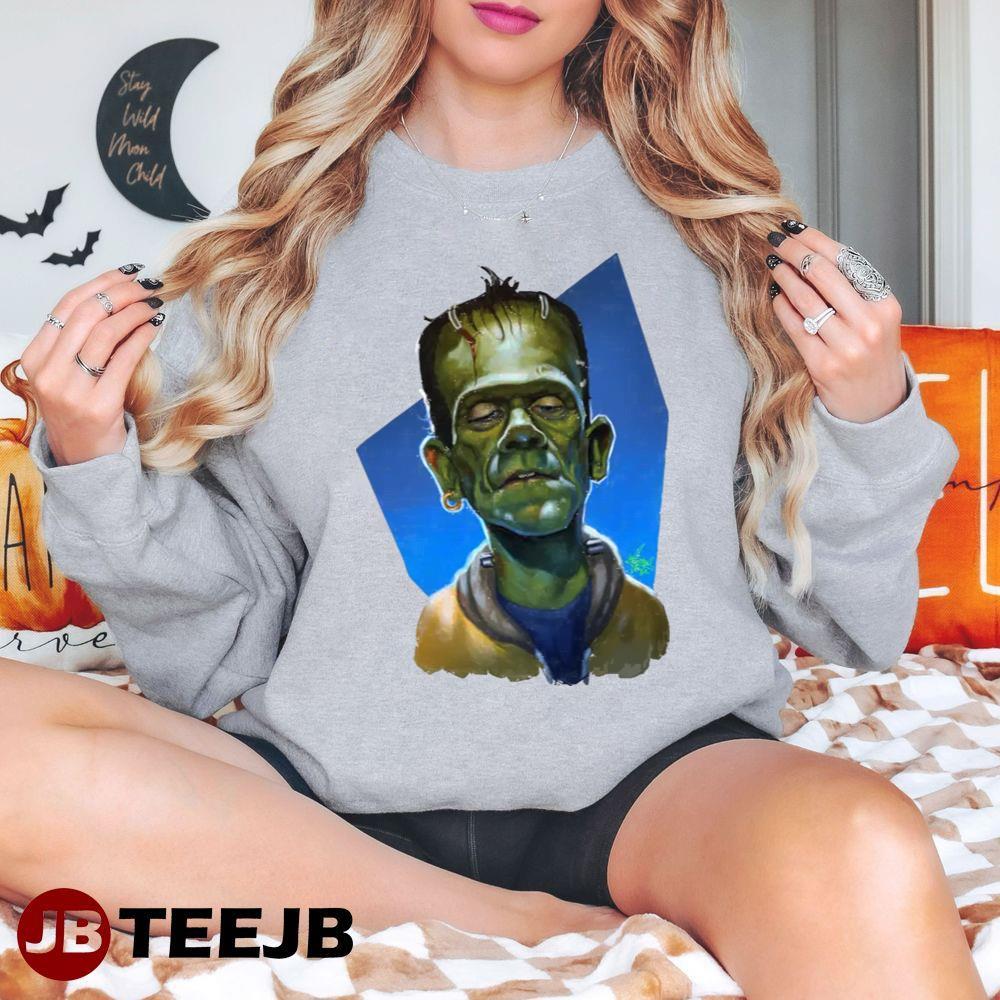 Angry Style Frankenstein Halloween TeeJB Unisex T-Shirt