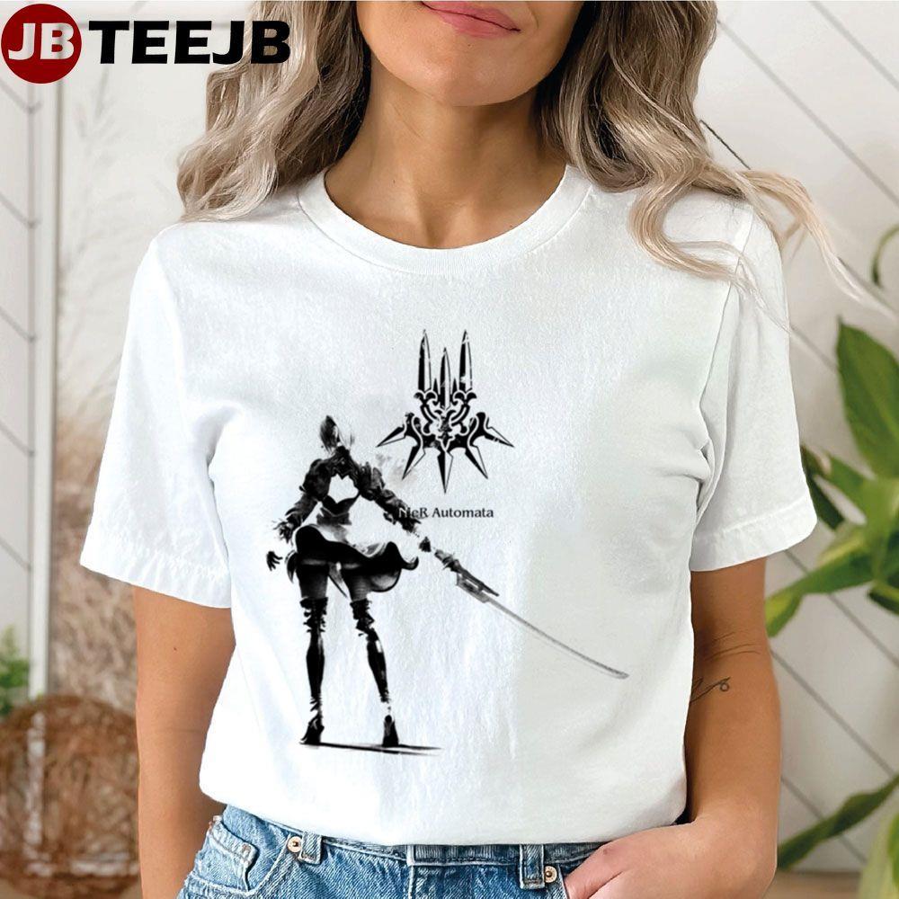 Black And Logo Nier Automata Anime Manga TeeJB Unisex T-Shirt