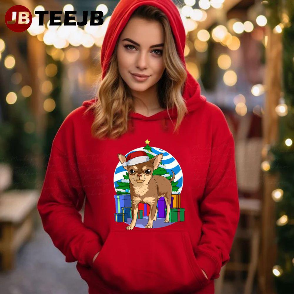 Chihuahua Dog Cute Santa Christmas TeeJB Unisex Hoodie