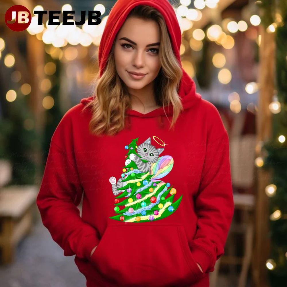 Christmas Tree Fairy Cat TeeJB Unisex Hoodie