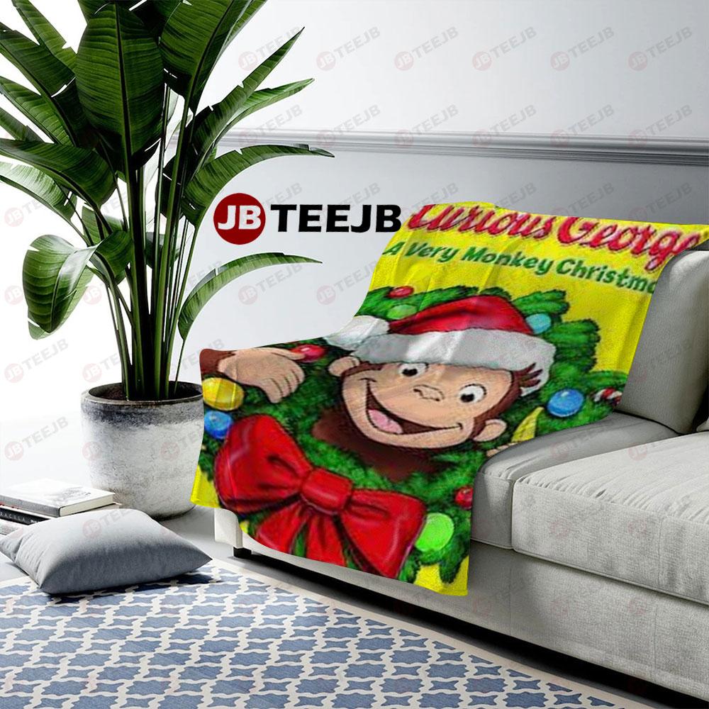 Curious George A Very Monkey Christmas 1 US Cozy Blanket