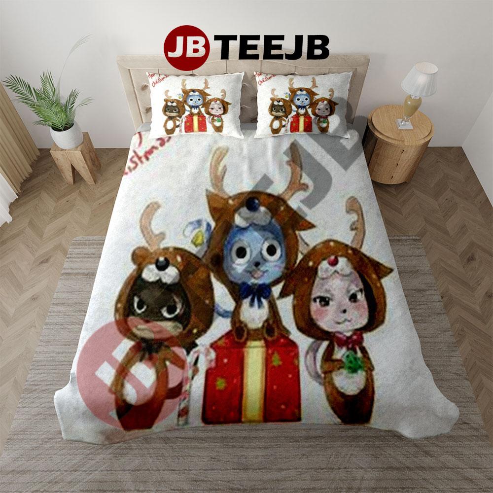 Cute Fairy Tail Anime Christmas 10 Bedding Set