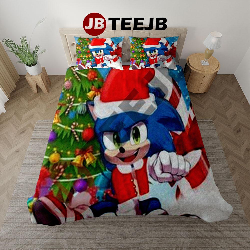 Funny Sonic The Hedgehog Christmas 5 Bedding Set