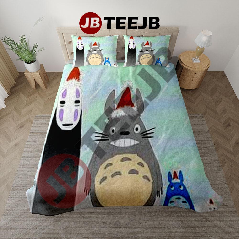 Funny Totoro Ghibli Studio Christmas 6 Bedding Set