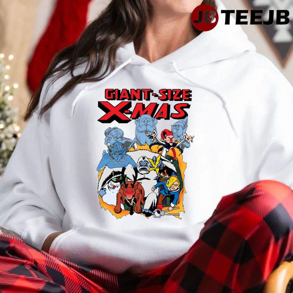 Giant Size Xmas Frosty The Snowman Christmas TeeJB Unisex Hoodie